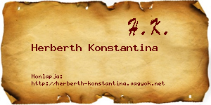 Herberth Konstantina névjegykártya